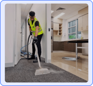 A member of cleaning team in Silver Track